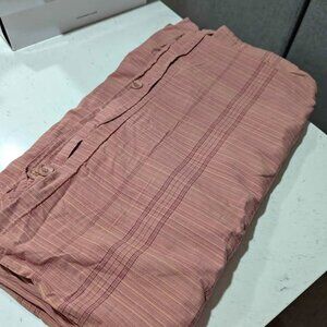 CALVIN KLEIN Khaki Collection100% cotton F/Geranium Multi Full/Queen Duvet Cover